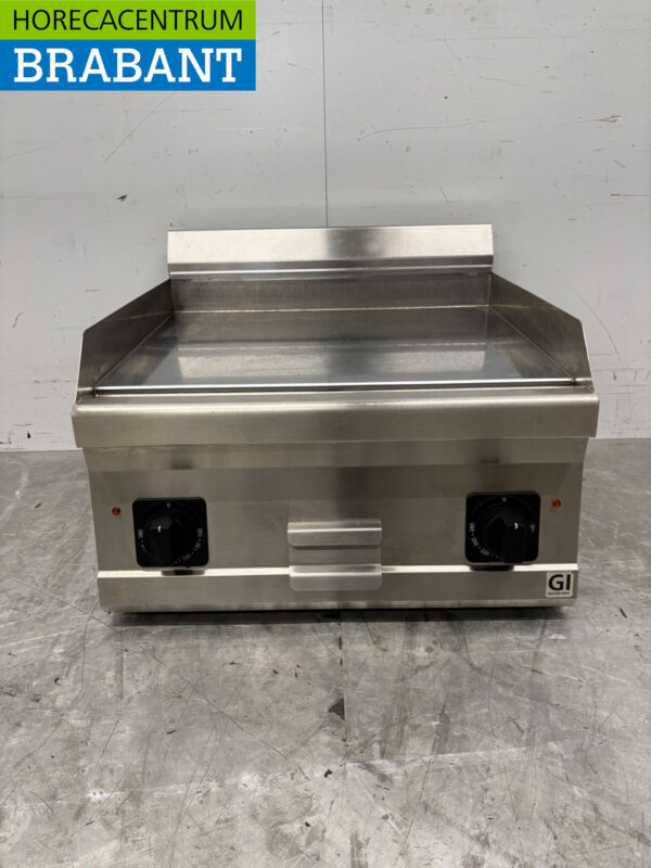 Edelstahl Grillplatte Glatte Grillplatte 60 cm 400V Horeca