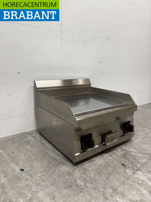 Edelstahl Grillplatte Glatte Grillplatte 60 cm 400V Horeca – Bild 3