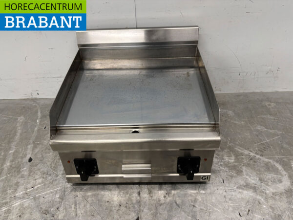 Edelstahl Grillplatte Glatte Grillplatte 60 cm 400V Horeca – Bild 4