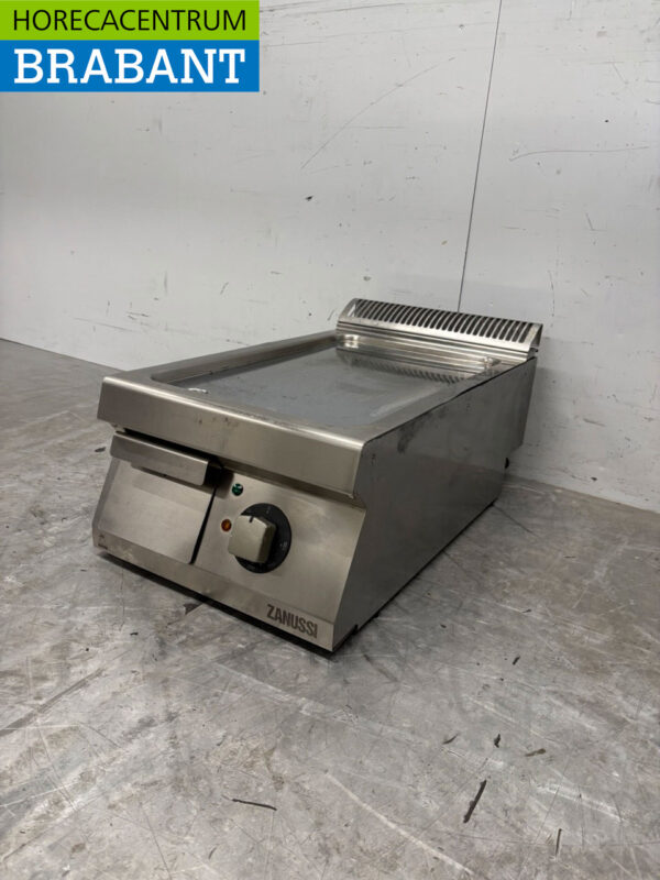 Edelstahl Zanussi Grillplatte Glatte Griddle 40 cm 400V Horeca – Bild 2
