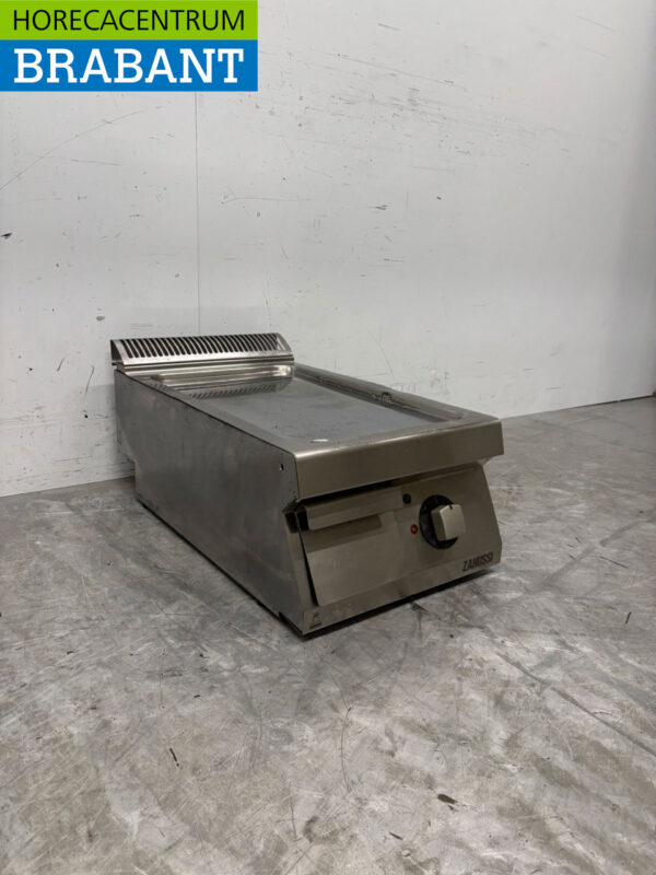 Edelstahl Zanussi Grillplatte Glatte Griddle 40 cm 400V Horeca – Bild 3