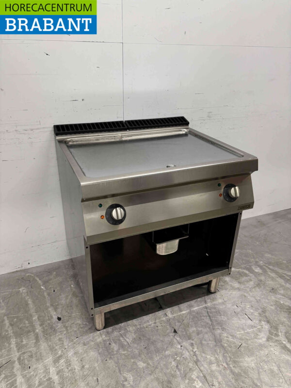 Edelstahl Zanussi Grillplatte Glatte Griddle 80 cm 400V Horeca – Bild 2