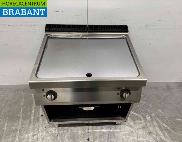 Edelstahl Zanussi Grillplatte Glatte Griddle 80 cm 400V Horeca – Bild 4