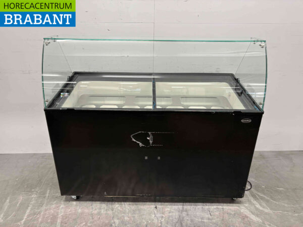 Mobile Combisteel Teneriffa Schaufel-Eisvitrine 10 Fächer 230V Horeca