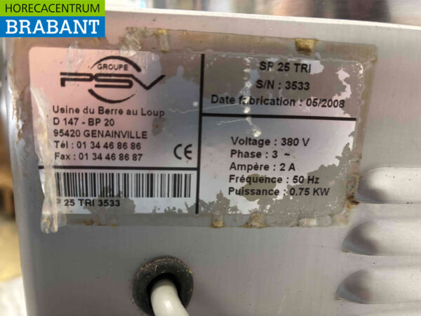 Edelstahl PSV Villa 25 Stopfbuchse Wurstfüller 25 ltr 400V Metzgerei Horeca – Bild 5
