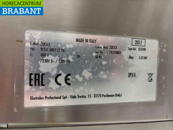 Edelstahl Zanussi Zuca3 Geschirrspüler Frontlader 230V Horeca – Bild 6