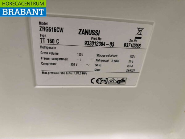 Zanussi Tischkühlschrank 155 Liter 230V Horeca – Bild 6