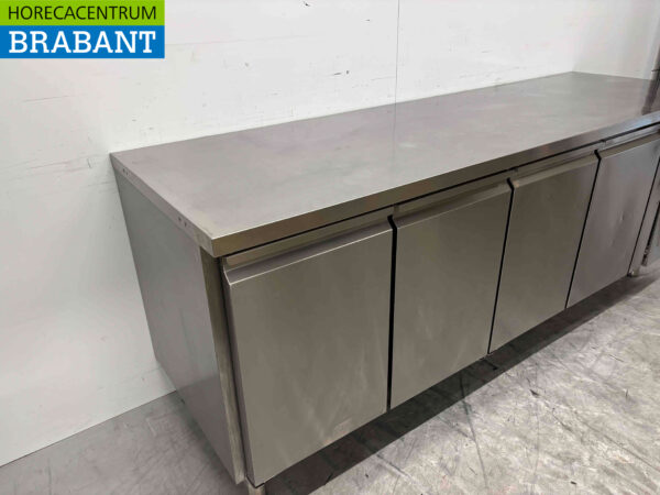 Edelstahl Polar G598 Gekühlte Werkbank 4 Türen 223 cm 230V Horeca – Bild 4
