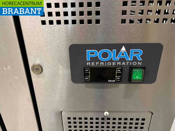 Edelstahl Polar G598 Gekühlte Werkbank 4 Türen 223 cm 230V Horeca – Bild 5