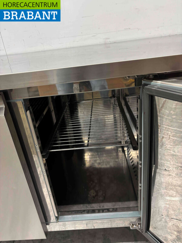 Edelstahl Polar G598 Gekühlte Werkbank 4 Türen 223 cm 230V Horeca – Bild 6