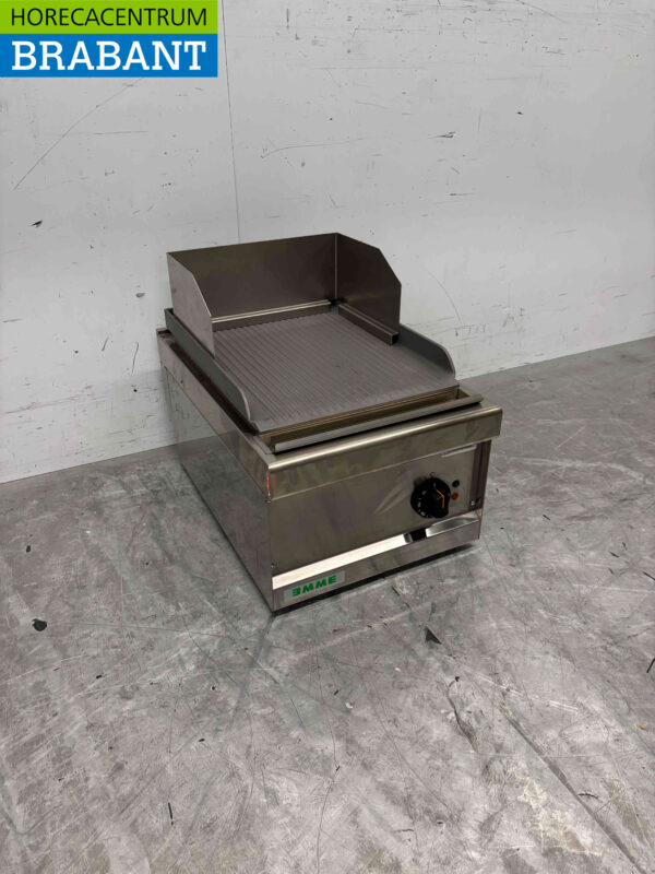 Edelstahl Giga Grillplatte Rippengrill 40 cm 400V Horeca – Bild 2