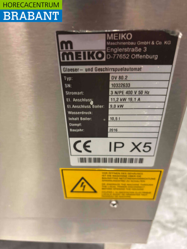 Edelstahl Meiko DV80.2 Durchschubspülmaschine 400V Horeca – Bild 6