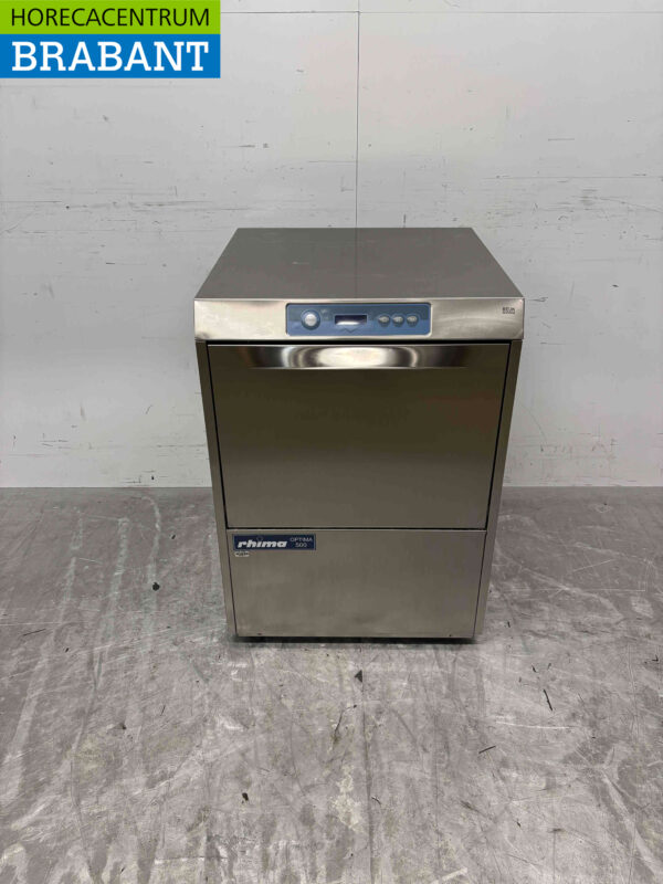 Edelstahl Rhima Optima 500 Geschirrspüler mit Schmutzwasserpumpe 400V Horeca