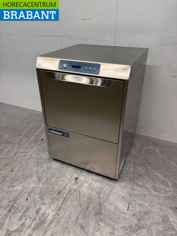 Edelstahl Rhima Optima 500 Geschirrspüler mit Schmutzwasserpumpe 400V Horeca – Bild 2
