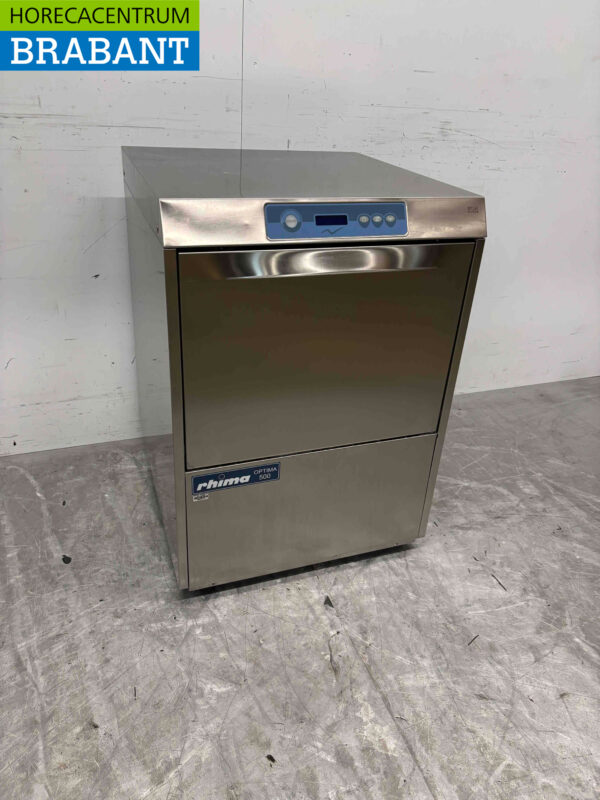 Edelstahl Rhima Optima 500 Geschirrspüler mit Schmutzwasserpumpe 400V Horeca – Bild 3