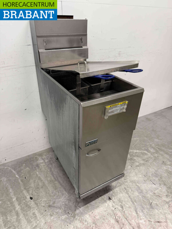 Edelstahl Pitco 35C Friteuse Friteuse 18 Liter Erdgas GAS Catering (kopie) – Bild 3