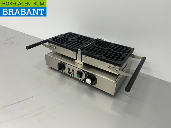 HCB Edelstahl Kippwaffeleisen mit Zeitschaltuhr 230V Catering – Bild 2
