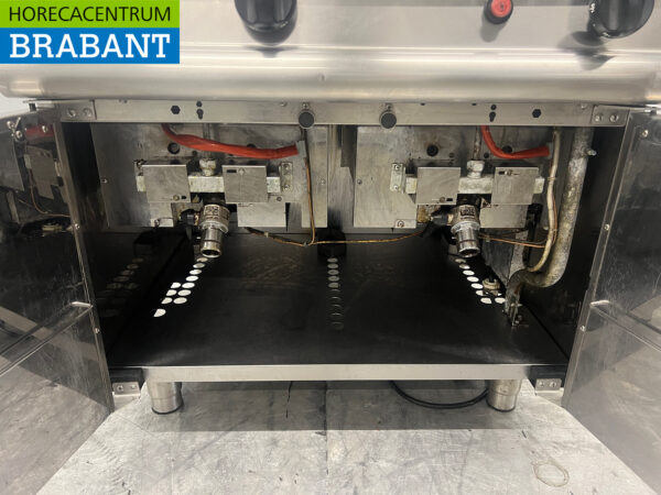 Edelstahl Baron Doppel-Fritteuse Fritteuse 2 x 15 Liter 26 kW Propan Catering – Bild 5