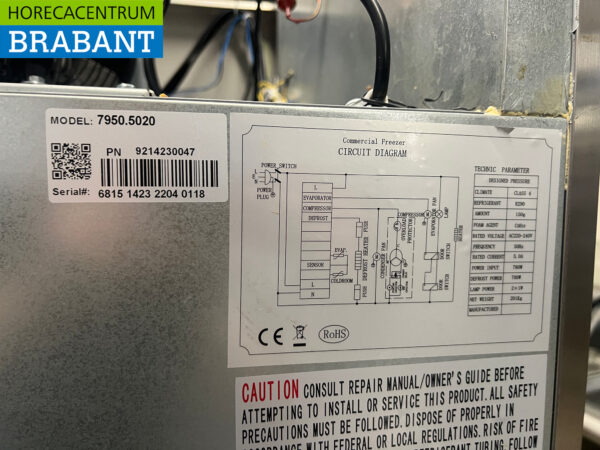 Edelstahl Ecofrost Doppeltüriger 2-türiger Gefrierschrank Gefrierschrank 1410 Liter 230V Horeca – Bild 5