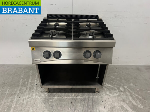 Zanussi 4-Flammen-Herd aus Edelstahl Erdgas Horeca