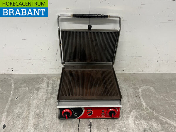 Edelstahl Paninigrill Kontaktgrill Geriffelt 230V Horeca – Bild 4
