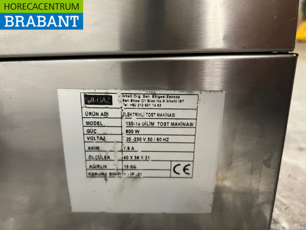 Edelstahl Paninigrill Kontaktgrill Geriffelt 230V Horeca – Bild 5