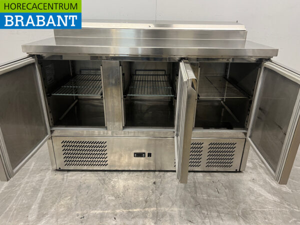 Edelstahl Amitek Saladette Gekühlte Werkbank 8 x 1/6 GN 230V Horeca – Bild 5