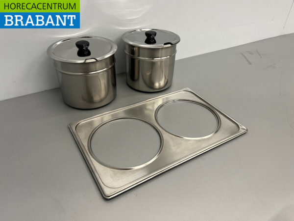 Hotpot-Einsatz aus Edelstahl für Bain Marie 2 x 6 Liter Horeca – Bild 3