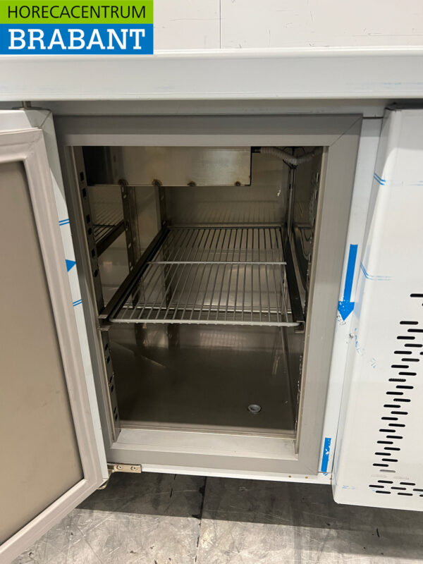 Asber gekühlte Werkbank aus Edelstahl 2 Türen 134,2 cm 230V Horeca – Bild 4