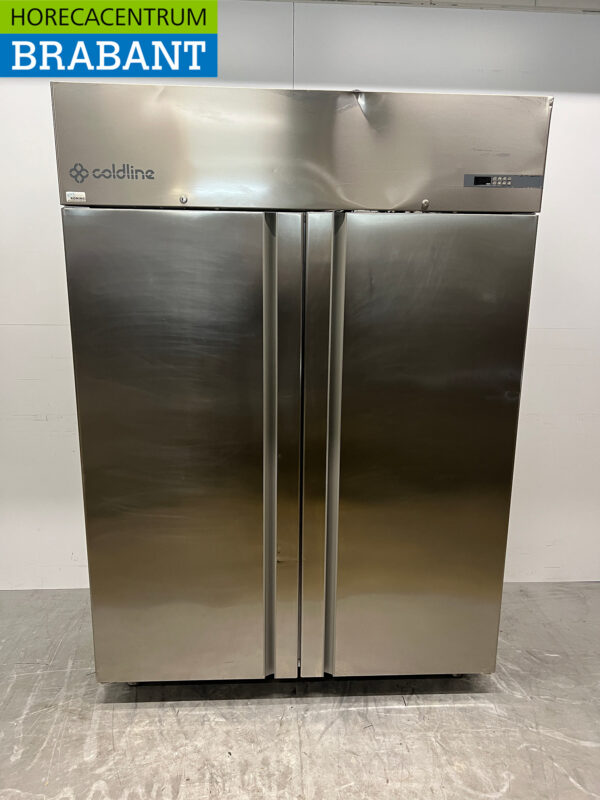 Edelstahl Coldline Doppeltür-Gefrierschrank 1400 Liter 230V Horeca