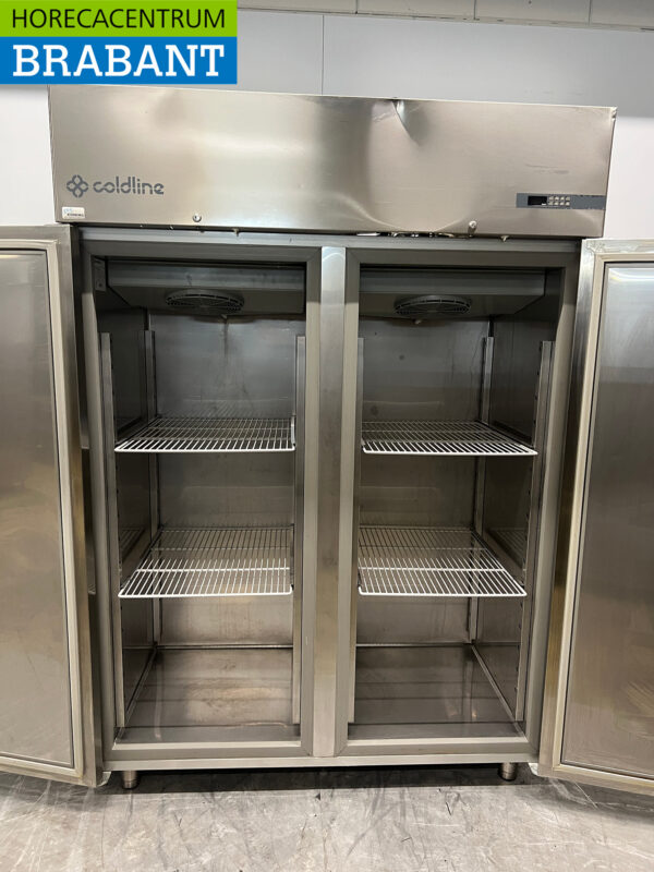 Edelstahl Coldline Doppeltür-Gefrierschrank 1400 Liter 230V Horeca – Bild 4
