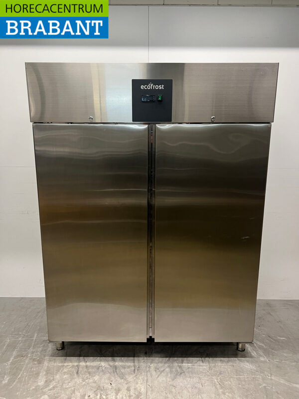 Ecofrost Doppeltüriger Gefrierschrank aus Edelstahl 1400 Liter 230V Horeca