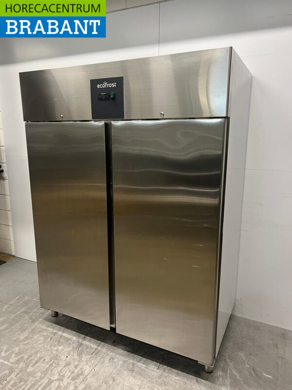 Ecofrost Doppeltüriger Gefrierschrank aus Edelstahl 1400 Liter 230V Horeca – Bild 2