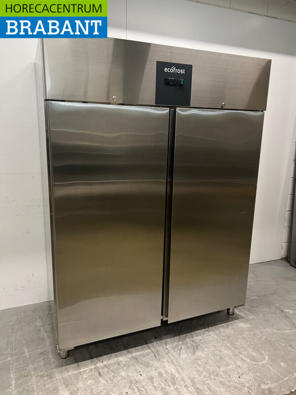 Ecofrost Doppeltüriger Gefrierschrank aus Edelstahl 1400 Liter 230V Horeca – Bild 3