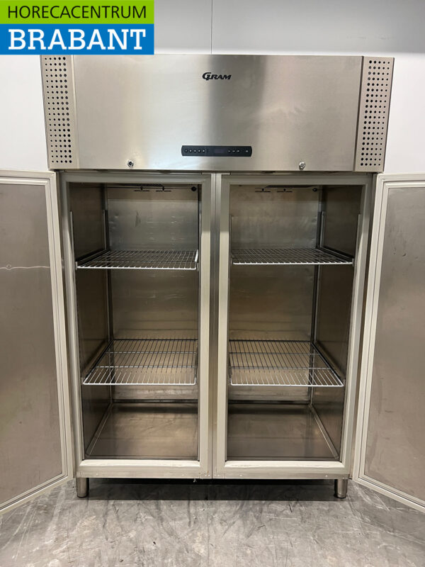 Edelstahl Gram Doppeltür-Kühlschrank 1270 Liter 230V Horeca – Bild 4