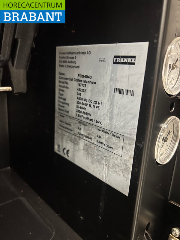 Edelstahl Franke A600 MS EC Vollautomatische Kaffeemaschine 230V Horeca – Bild 5
