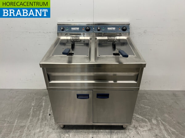 Edelstahl-Doppelfritteuse 2 x 12 Liter 400V Horeca