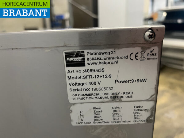 Edelstahl-Doppelfritteuse 2 x 12 Liter 400V Horeca – Bild 6