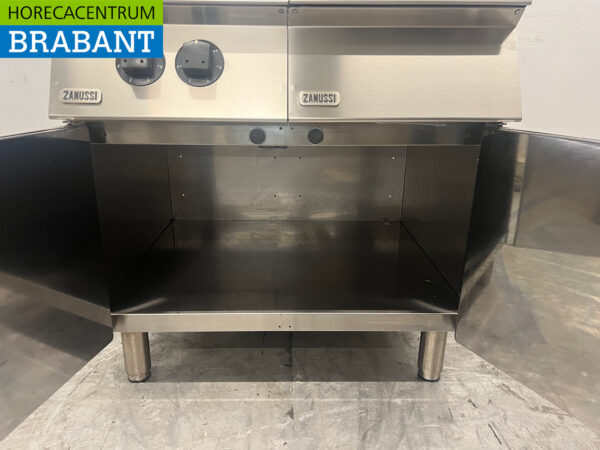 Zanussi 2-Flammen-Elektroherd aus Edelstahl mit Arbeitsplatte 80 cm 400V Horeca – Bild 4
