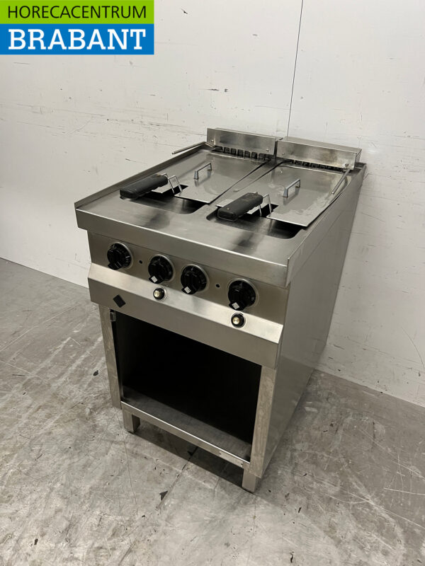 MKN Doppel-Fritteuse aus Edelstahl 2 x 12 Liter 400V Horeca – Bild 2