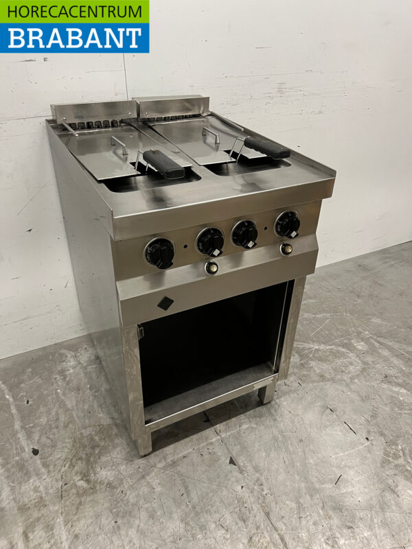 MKN Doppel-Fritteuse aus Edelstahl 2 x 12 Liter 400V Horeca – Bild 3