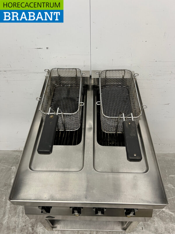 MKN Doppel-Fritteuse aus Edelstahl 2 x 12 Liter 400V Horeca – Bild 4