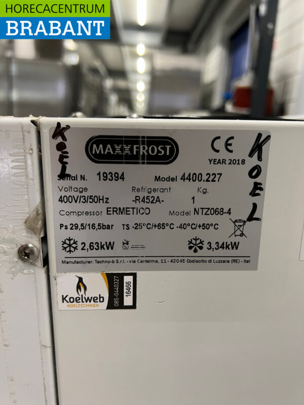 Maxxfrost Kühlmöbel Einsatz Monoblock Wandgerät 18 m3 400V Horeca – Bild 5