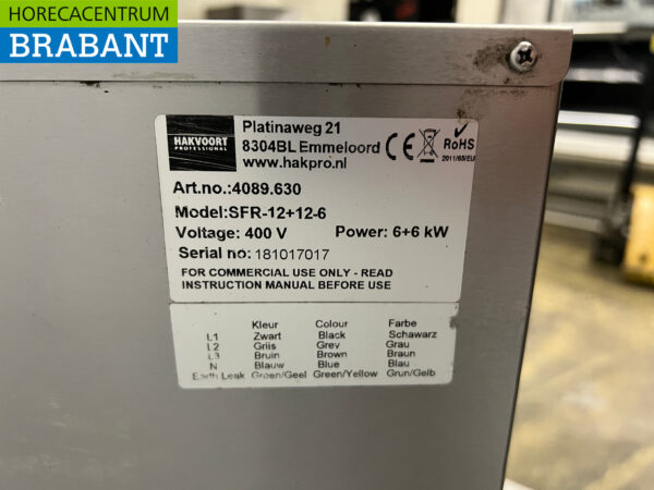 Edelstahl-Doppelfritteuse 2 x 12 Liter 400V Horeca – Bild 6
