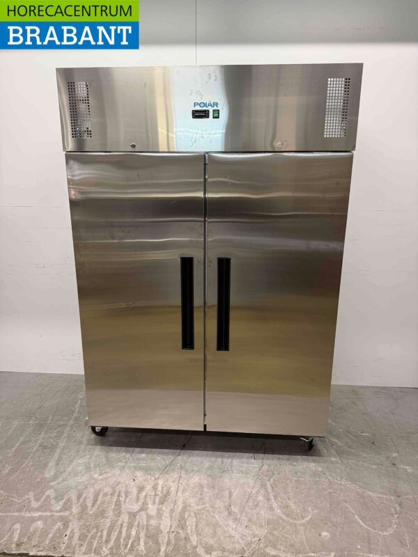 Edelstahl Polar G595 Doppeltüriger 2-türiger Gefrierschrank Gefrierschrank 1200 Liter 230V Horeca