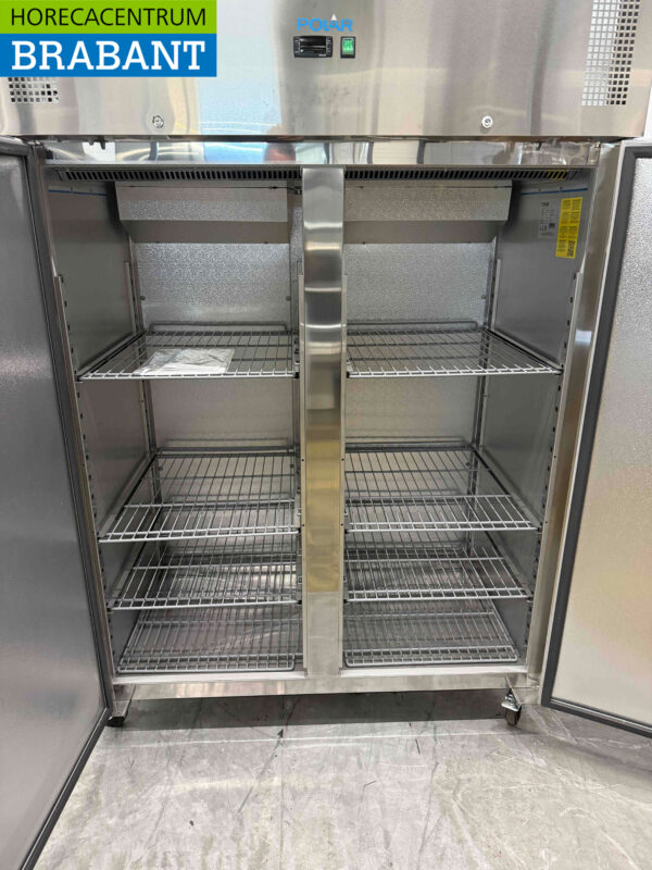 Edelstahl Polar G595 Doppeltüriger 2-türiger Gefrierschrank Gefrierschrank 1200 Liter 230V Horeca – Bild 4