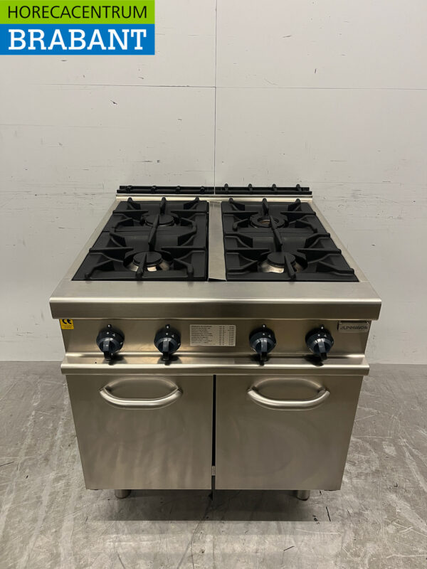 RVS Alpeninox 4-Flammen-Gasherd GAS Horeca