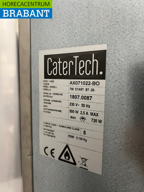 Catertech Gefrierschrank aus Edelstahl 700 Liter 230V Horeca – Bild 5