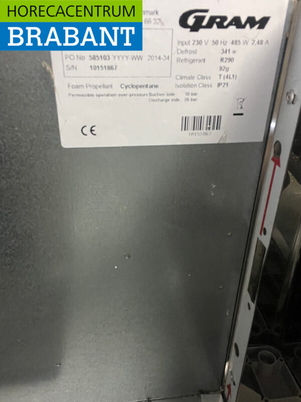 Edelstahl Gram Gefrierschrank 583 Liter 230V Horeca – Bild 5