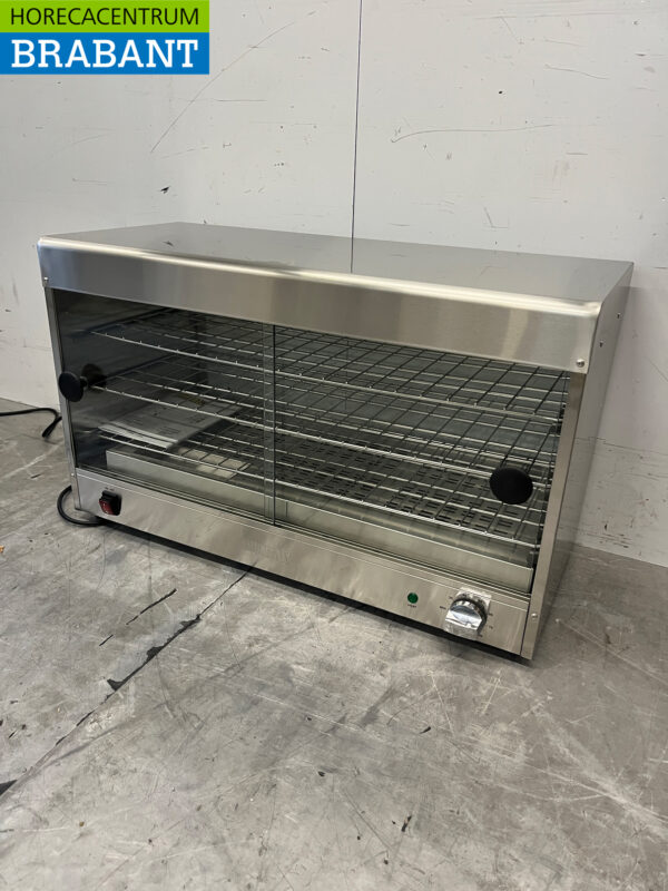 Edelstahl Buffalo CJ559 Warmhaltevitrine für 60 Torten 230V Horeca – Bild 2